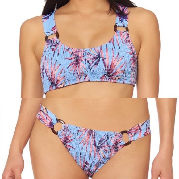 Jessica Simpson Other - NWT Jessica Simpson Windy Palms Multi Lilac Bikini Top and Bottom M/L